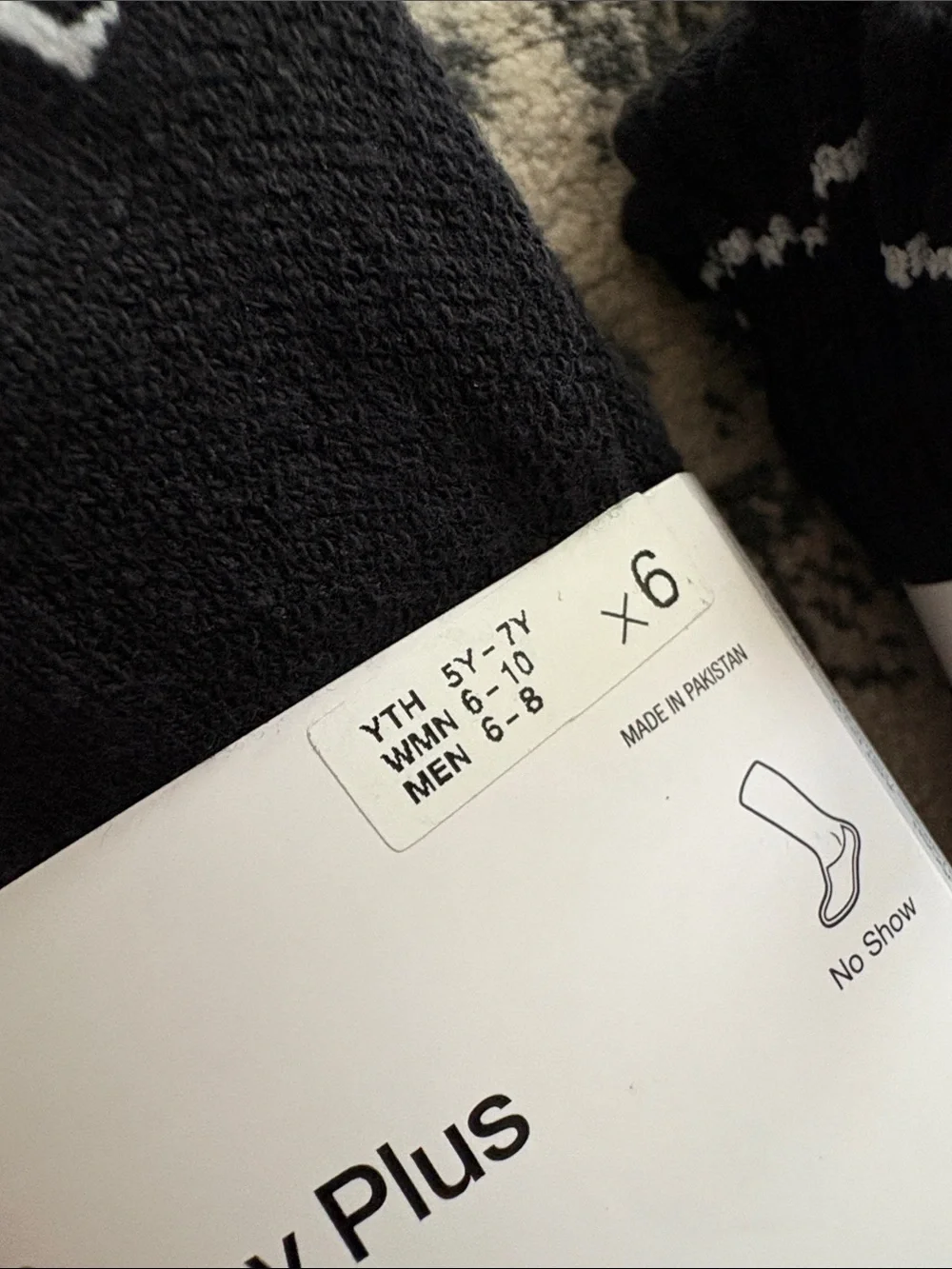 2 packs Nike Black No-Show Athletic Socks - 6 pair each pack